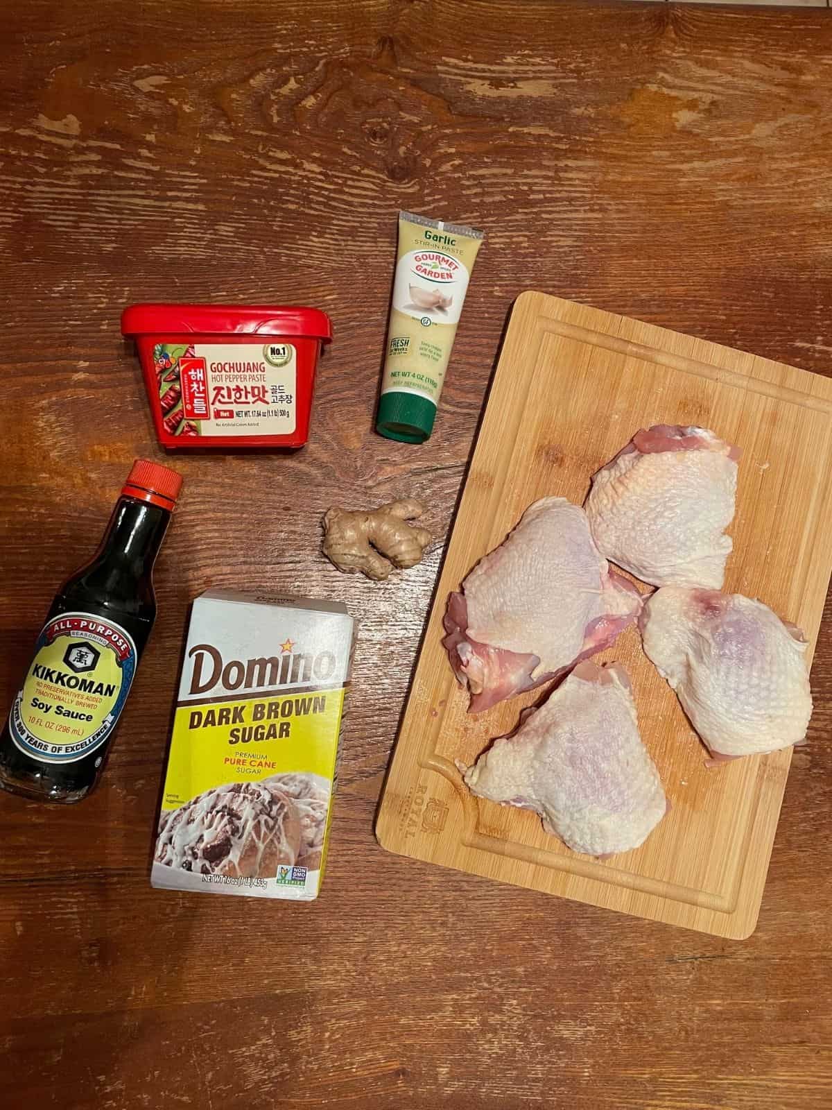 Gochujang Chicken Thigh Ingredients
