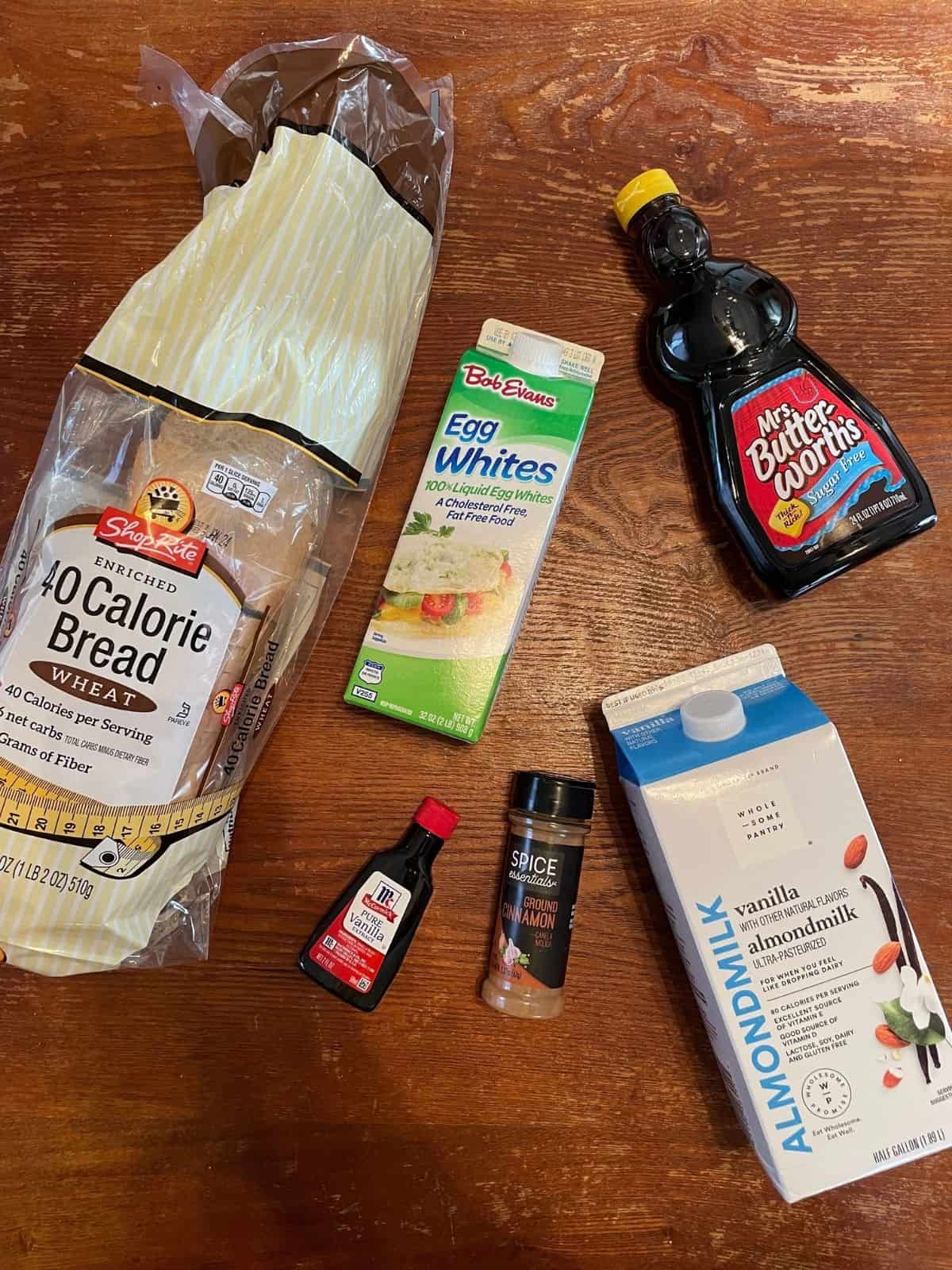 Low calorie French toast ingredients