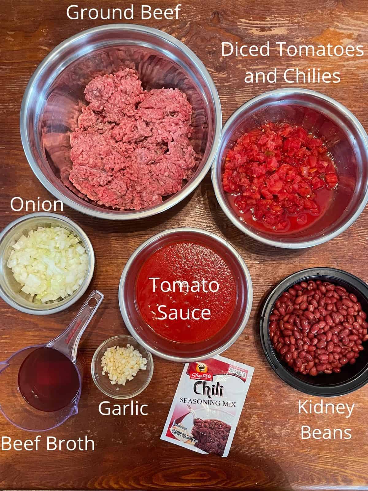 pressure cooker chili ingredients