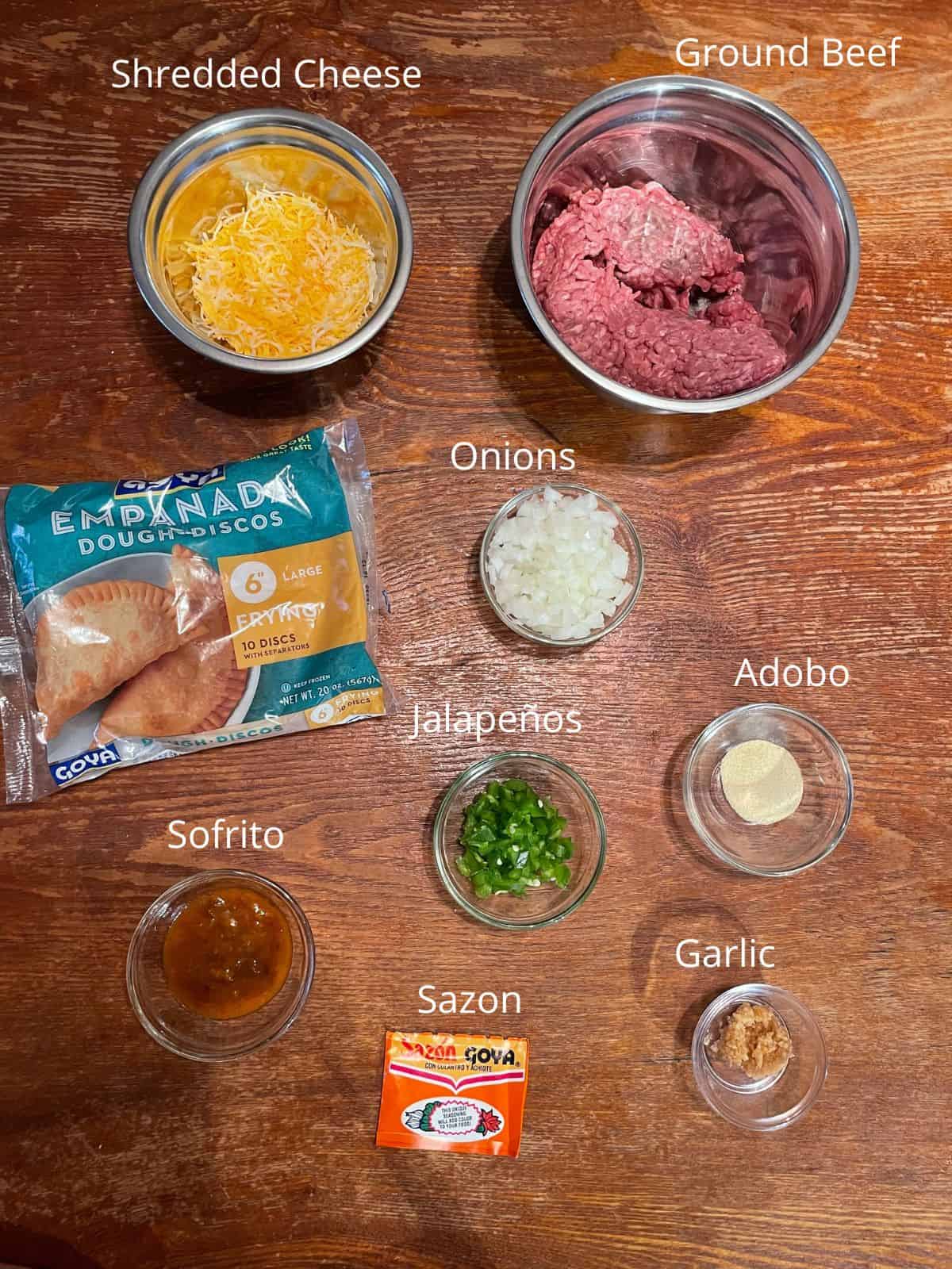 beef and cheese empanada ingredients